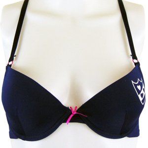 Secret Navy Blue Shield Push Up Bra  - Size 34B